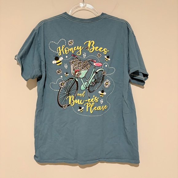 Buc-Ees Tops - Buc-ee's Honey Bees & Buc-ee's Please blue t shirt Women's SMALL